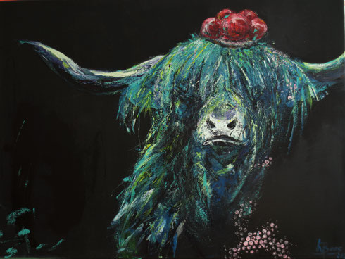 "Highland Rind" , 60 x 80 cm , BNR 356 in Privatbesitz