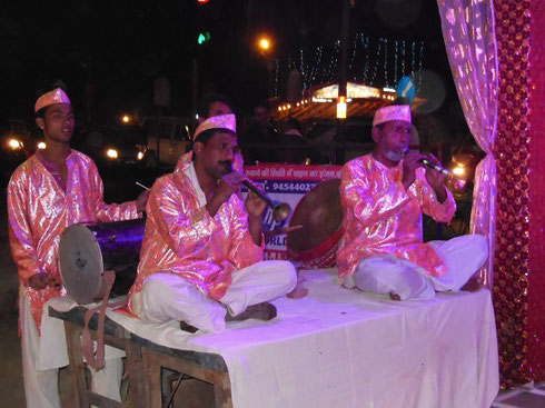 2013 Musicians Performing at a Diwali Street Festival in Agra