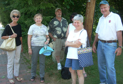 2011 A Group of our Passengers on a Wiscasset Sidewalk - Another Beautiful Day in Maine