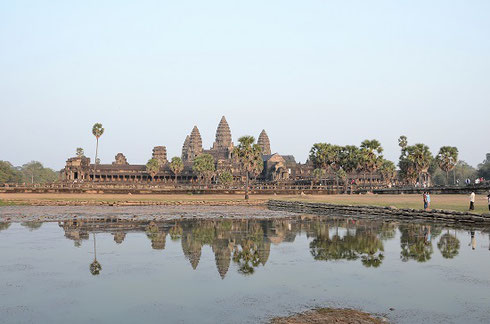 2015 Angkor Wat Temple as seen from the nearby Sacred Pool