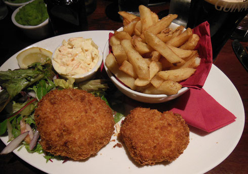 2014 Thai Fish Cakes at Garretts in Belfast, Northern Ireland with Wonderful Chips