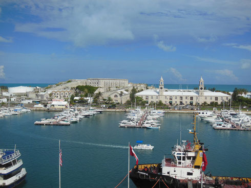 A View of the Royal Naval Dockyard at King's Point from your Cruise Ship