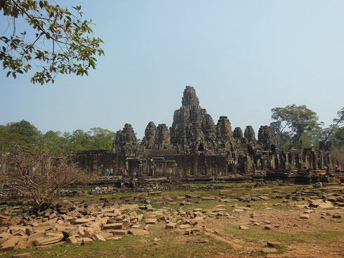 2015 Bayon Temple in the Ancient City of Angkor Thom with its Carved Stone Faces