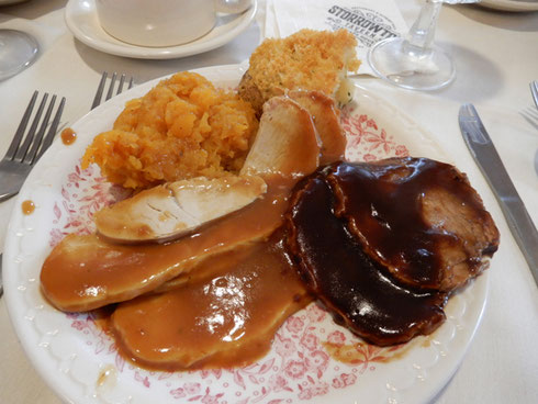 Our New England Buffet included Turkey with the Fixings and Old-Fashioned Pot Roast