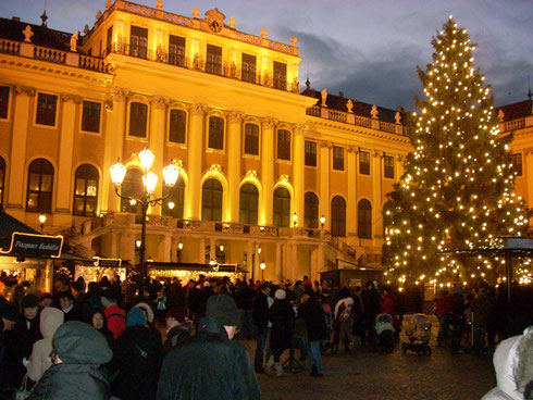 2010 In Vienna, There are Many Markets; Do the One At Schoenbrunn Palace at Night