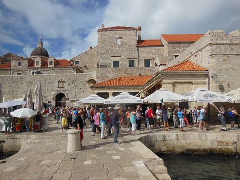 The Red Roofs and Stone Buildings of the Old Port of Dubrovnik are Iconic