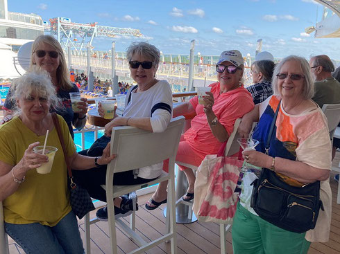 Revelers Whoop it up at the Sail-Away Party on Norwegian Pearl