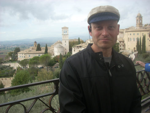 2012 A Nice Shot of Steve with a Vista of Assisi from the Basilia of  Santa Clara