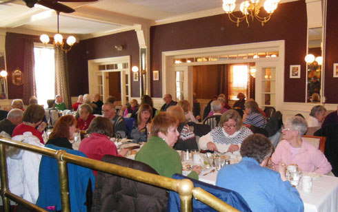 The Large Dining Room at Cobblestones was Filled to Capacity with our Group