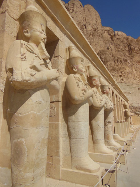 2016 Queen Hatshepsut's Valley Temple Features Rows of Columns Carved in her Image