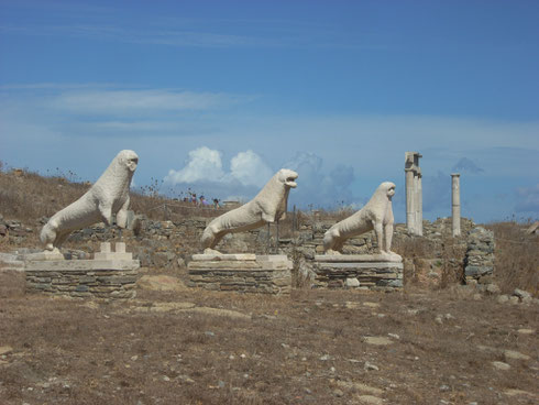 2011 Delos - The Ancient Lion Terrace on the Island of Delos was a Thrill to See