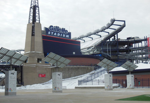 Foxboro Stadium is the Home of the New England Patriots - A Winter View