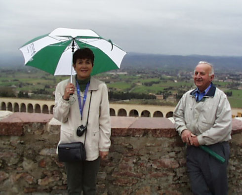 2005 The Collette Umbrella came in Handy on this Rainy Day in Assisi