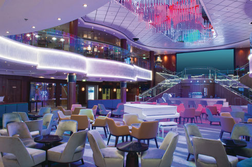 Norwegian Jewel's Atrium is your Hub of Activity for your 8 Days Onboard