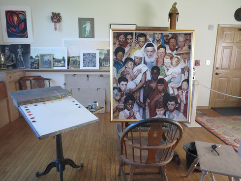 You'll Visit the Interior of Norman Rockwell's Studio where you'll see How He Worked