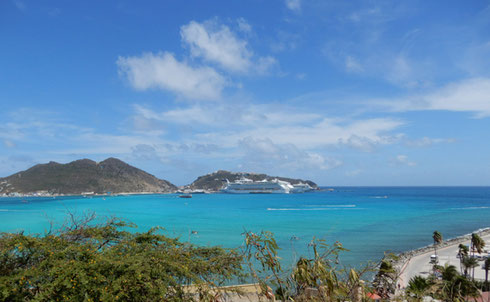 Norwegian Gem Anchored off the Coast of Philipsburg, St. Maarten