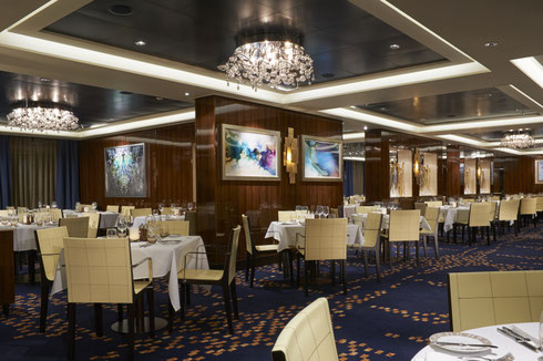 Upscale and Modern, Savor is one of the Main Dining Rooms onboard - great food with a view