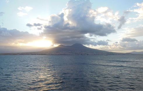 2013 We Sailed Past Mount Vesuvius at Dawn Before Anchoring in Naples, Italy