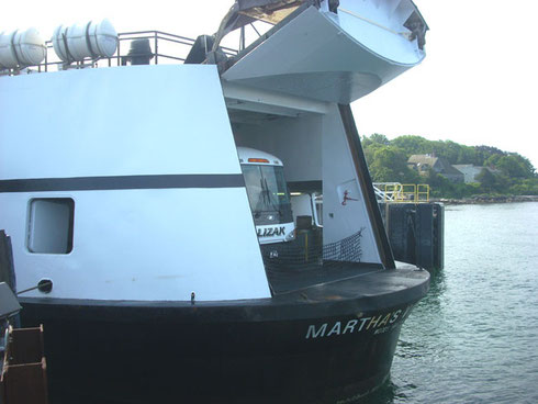 Our Lizak Bus Service Motor Coach traveled with us on the  Martha's Vineyard Ferry