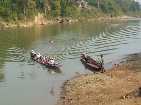 2015 We took Small Boats from the Elephant Camp to the Nursery Across the River