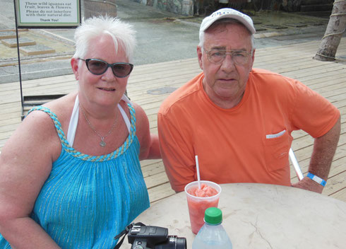 2016 The Cafe Seemed Safer to these Two than the Shark Tank at St. Thomas' Coral World 