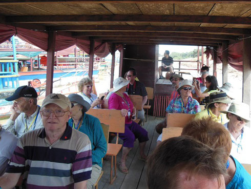 2015 Our group aboard our Touring Boat while visiting the Floating Village of Kompong Phhluk