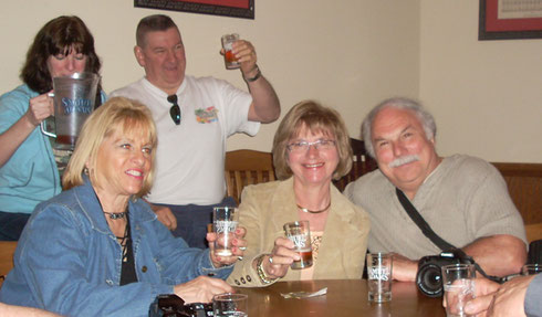 2009 Look at this Happy Group at Sam Adams in Boston; Is She Drinking from the Pitcher?