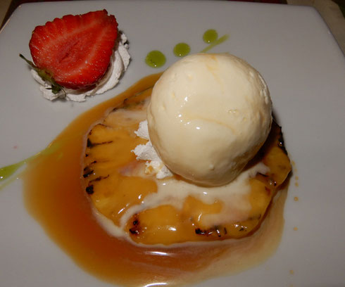 2018 Caramel Pineapple with Ice Cream at Hotel Arenal Ti-Cain Restaurant 