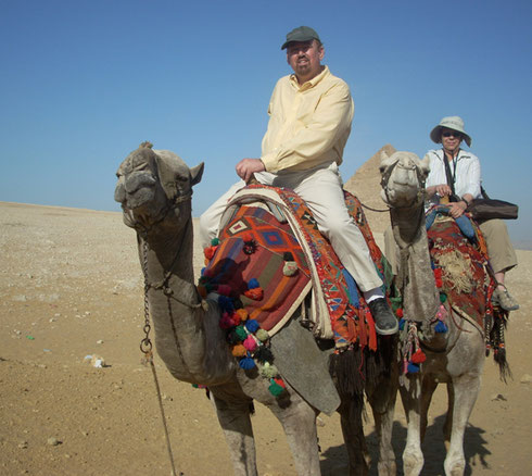 2009 On our Camel Ride through the Desert on Giza Plateau - What a Thrill!