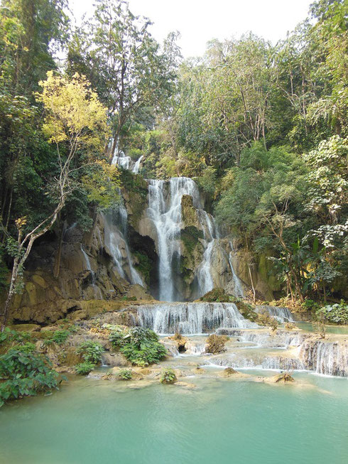 2015 The Stunning Tat Kuang Si Waterfalls are within an hour's drive from Luang Prabang