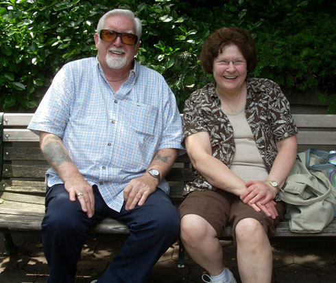 2011 These Two Rest on a Comfortable Bench Before Getting Back to the Exhibits