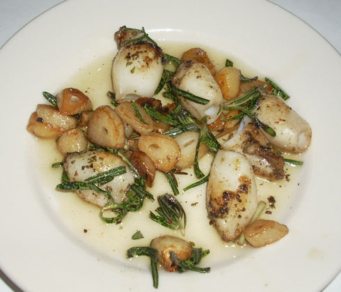 2013 Grilled Baby Squid with Rosemary and Garlic at Casa di Isaacco on NYC's 9th Avenue