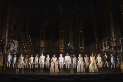 The Entire Cast of Hamilton on Stage