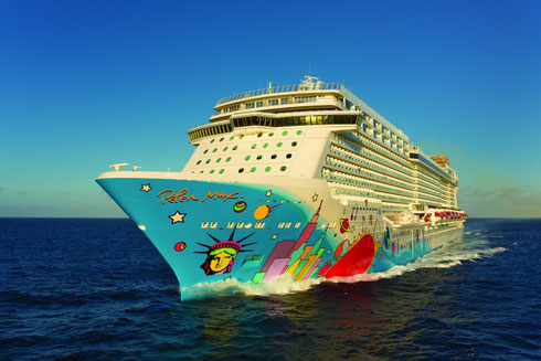 Norwegian Breakaway sailing into Tangerine Sunsets, Ocean Breezes, and Balmy Days