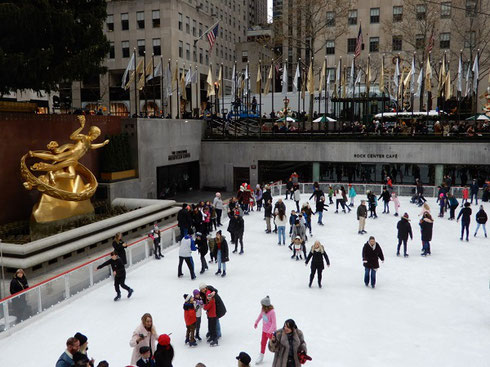 Thrill to Skating on the Ice at Rockefeller Center in Midtown Manhattan