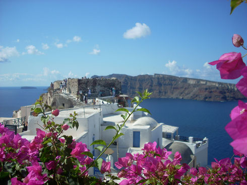 2011 Santorini - A view from Oia Looking toward the Caldera - Breathtaking