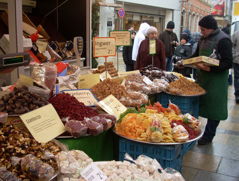 2010 A Vendor in Regensburg - Dried Fruits and Nuts are at Every Christmas Market