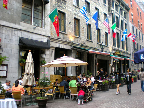 A Cafe in the Old City of Montreal