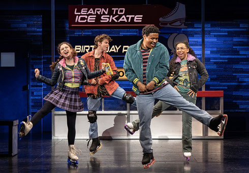 Cast Members Learning to Ice Skate - Photo by Joan Marcus