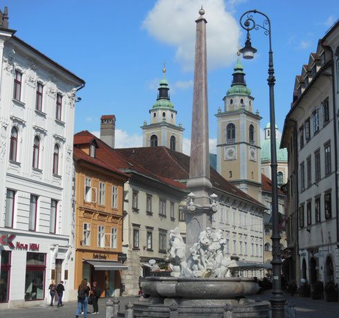 The Fountain of the Three Rivers Lies in the Heart of Ljublijana's Old Town