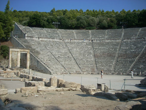 2011 Epidaurus - The Ancient Theater at this Pilgrimage Site still has Perfect Accoustics