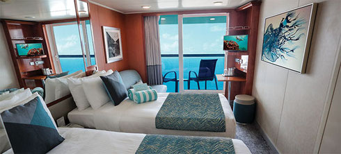 Balcony Cabins aboard Norwegian Gem are Comfortable and Spacious