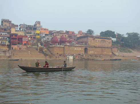 2013 Temples above the Ghats on the shores of the Ganges in Varanasi