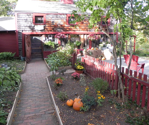 One of the Shops at Pickity Place is at the End of this Brick Walk