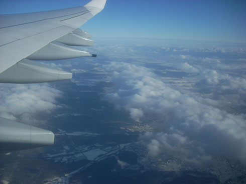 2010 And a Beautifully Clear Day to Fly Home Laden with Treasures from Christmas Market