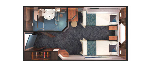 Ocean View Picture Window Cabin diagram