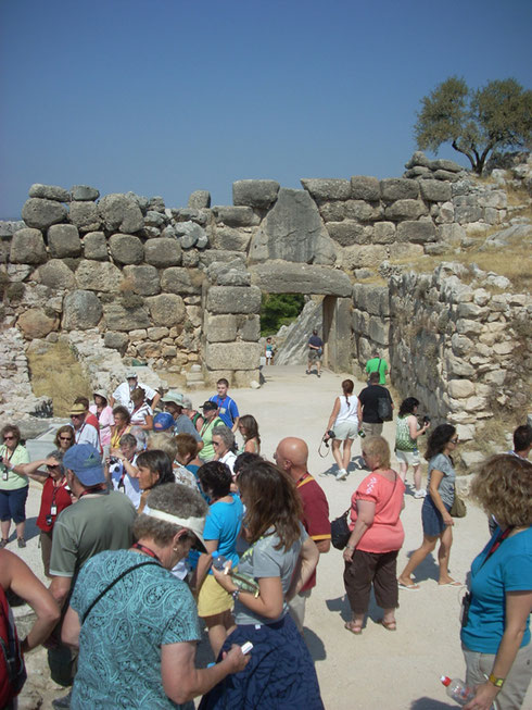 2011 Mycenae - A Group of us just Above the Ancient Lions Gate