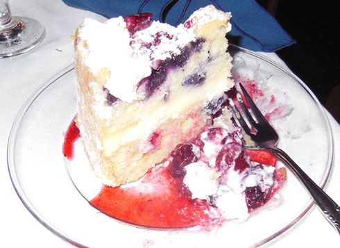 2013 The Triple Berry Cake at the Boothbay Harbor Inn Restaurant in Maine