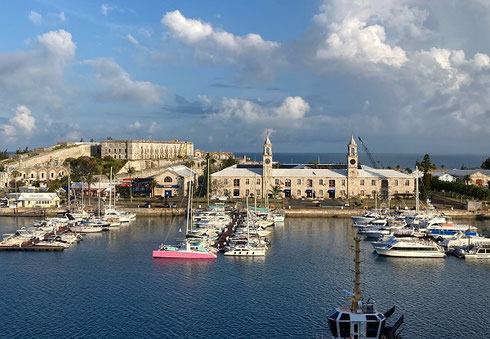 A View of the Royal Naval Dockyard at King's Point from your Cruise Ship