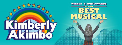 Logo for Kimberly Akimbo featuring a rainbow and stars